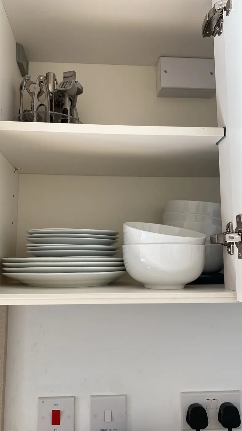 Kitchen cupboard organisation